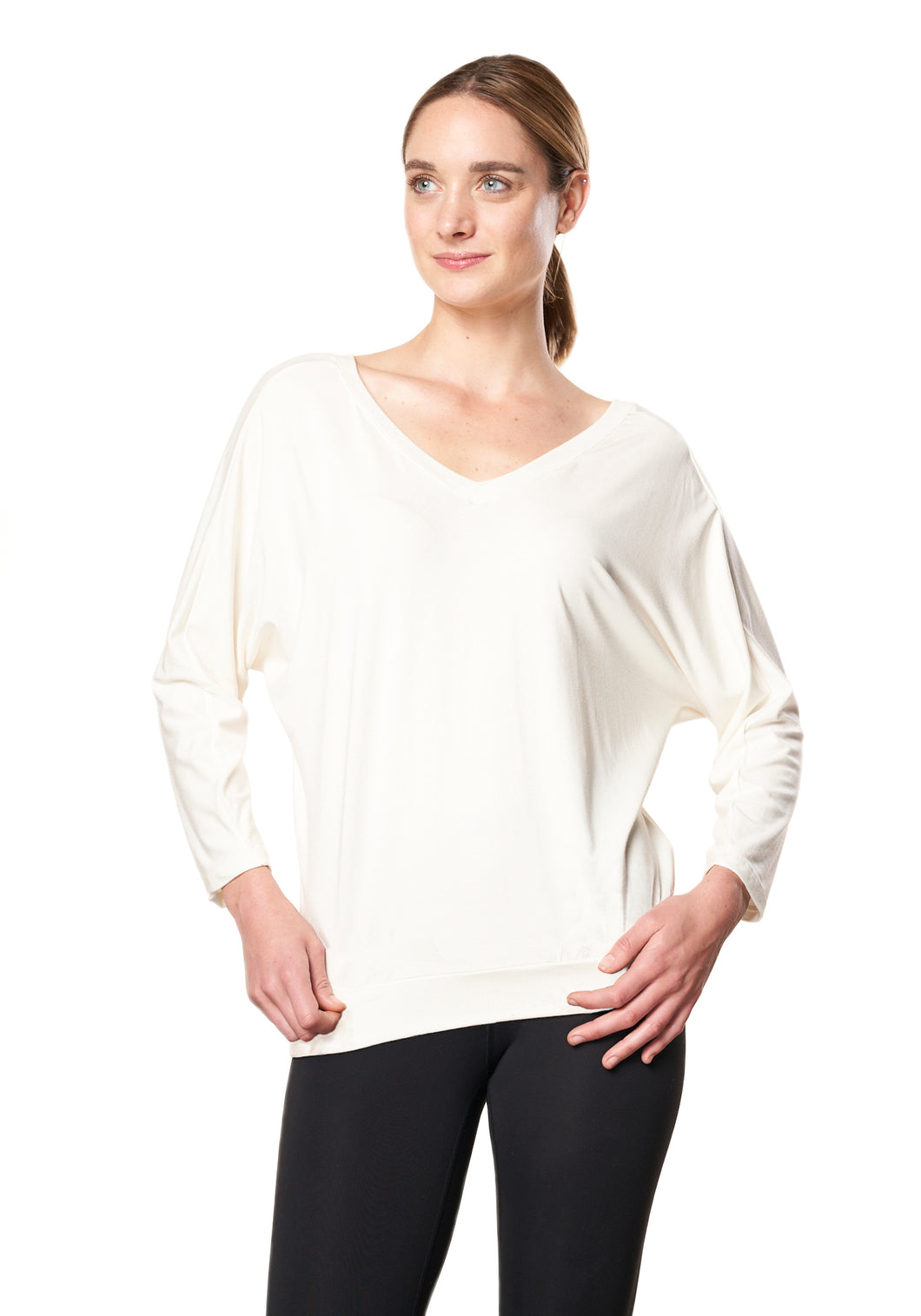 Bamboo Dolman Top - Ivory